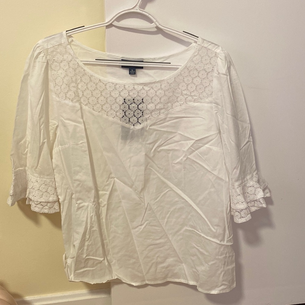 Mod Cloth | White lace blouse
